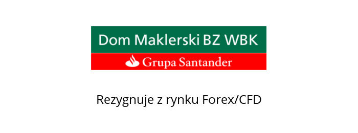 DM BZ WBK kończy świadczenie usług Forex/CFD bz wbk rezygnuje z rynku forex