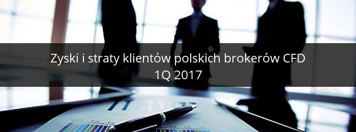 Zyski i straty klientów polskich brokerów CFD (Forex) 1Q 2017 zyski i straty klientów cfd ranking