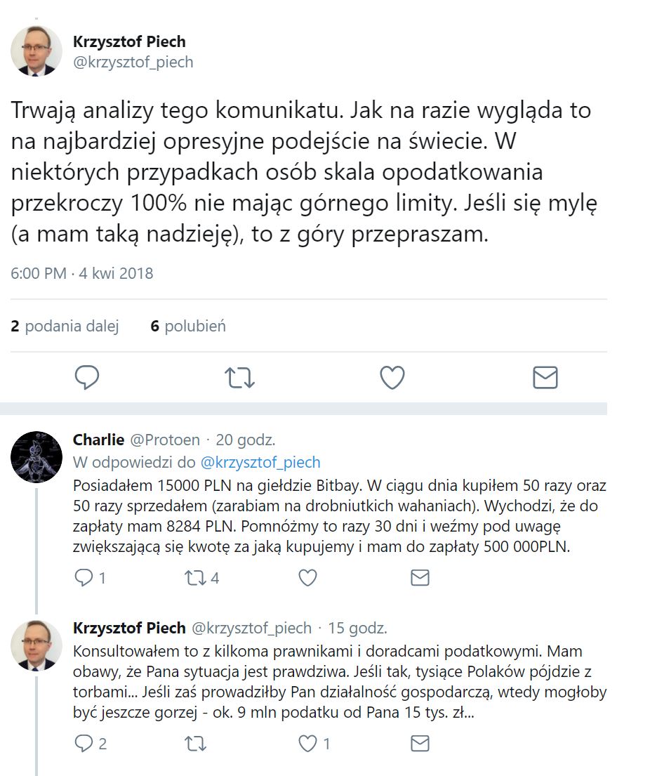 Interpretacja nowego komunikatu MF dot. kryptowalut