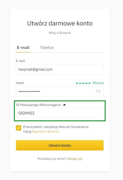 binance prowizja kickback