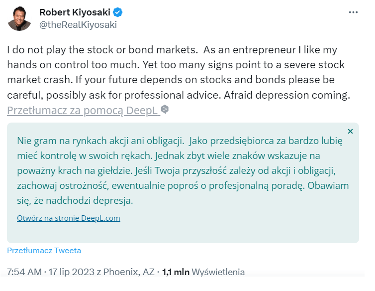 Robert Kiyosaki twitter
