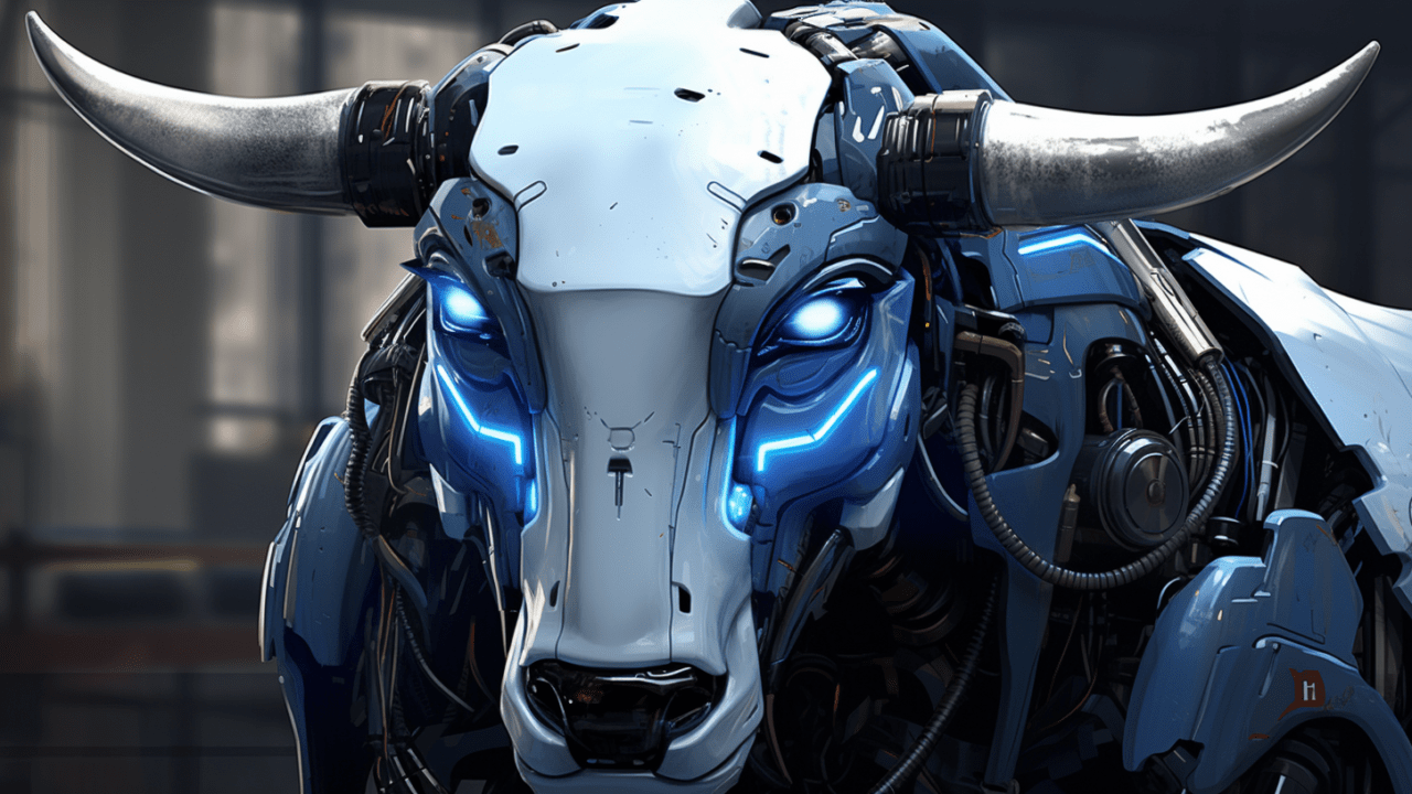 Czego możemy spodziewać się po spółkach AI w 2024 roku? mechaniczny byk ai robot
