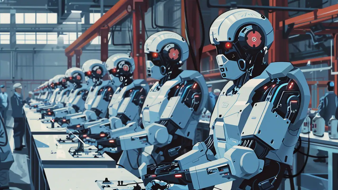 Sektory korzystające z AI notują szybki wzrost wydajności, ale pracownicy mogą mieć spory problem ai roboty praca