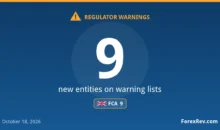 Financial regulator warnings — October 18, 2026