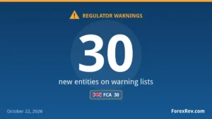 Financial regulator warnings — October 22, 2026