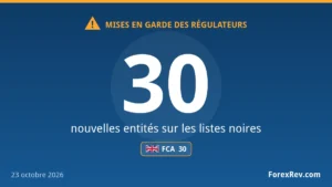 Mises en garde des régulateurs financiers — 23 octobre 2026