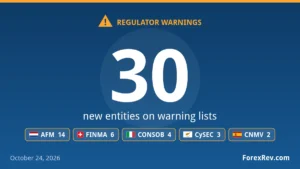 Financial regulator warnings — October 24, 2026